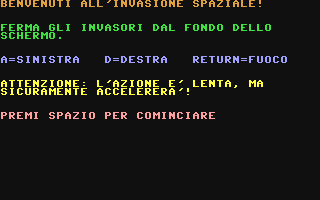 C64 GameBase Invasione_Spaziale Jacopo_Castelfranchi_Editore_(JCE) 1984
