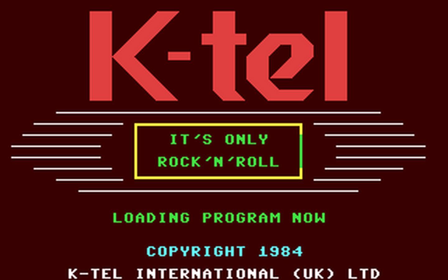 C64 GameBase It's_only_Rock'n'Roll K-Tel_International_(UK)_Ltd. 1985