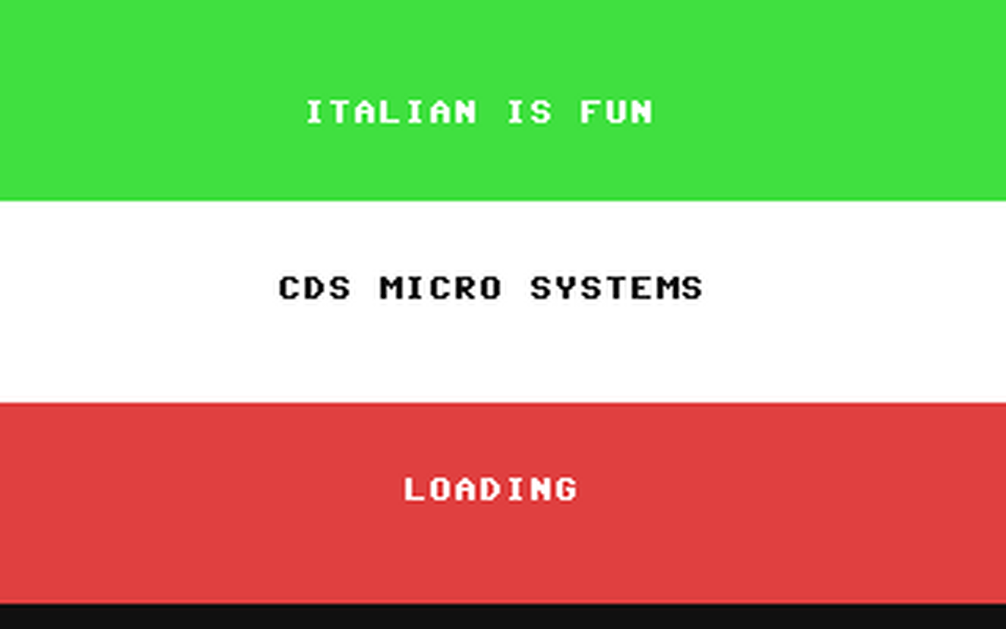 C64 GameBase Italian_is_Fun CDS_Software_Ltd. 1984