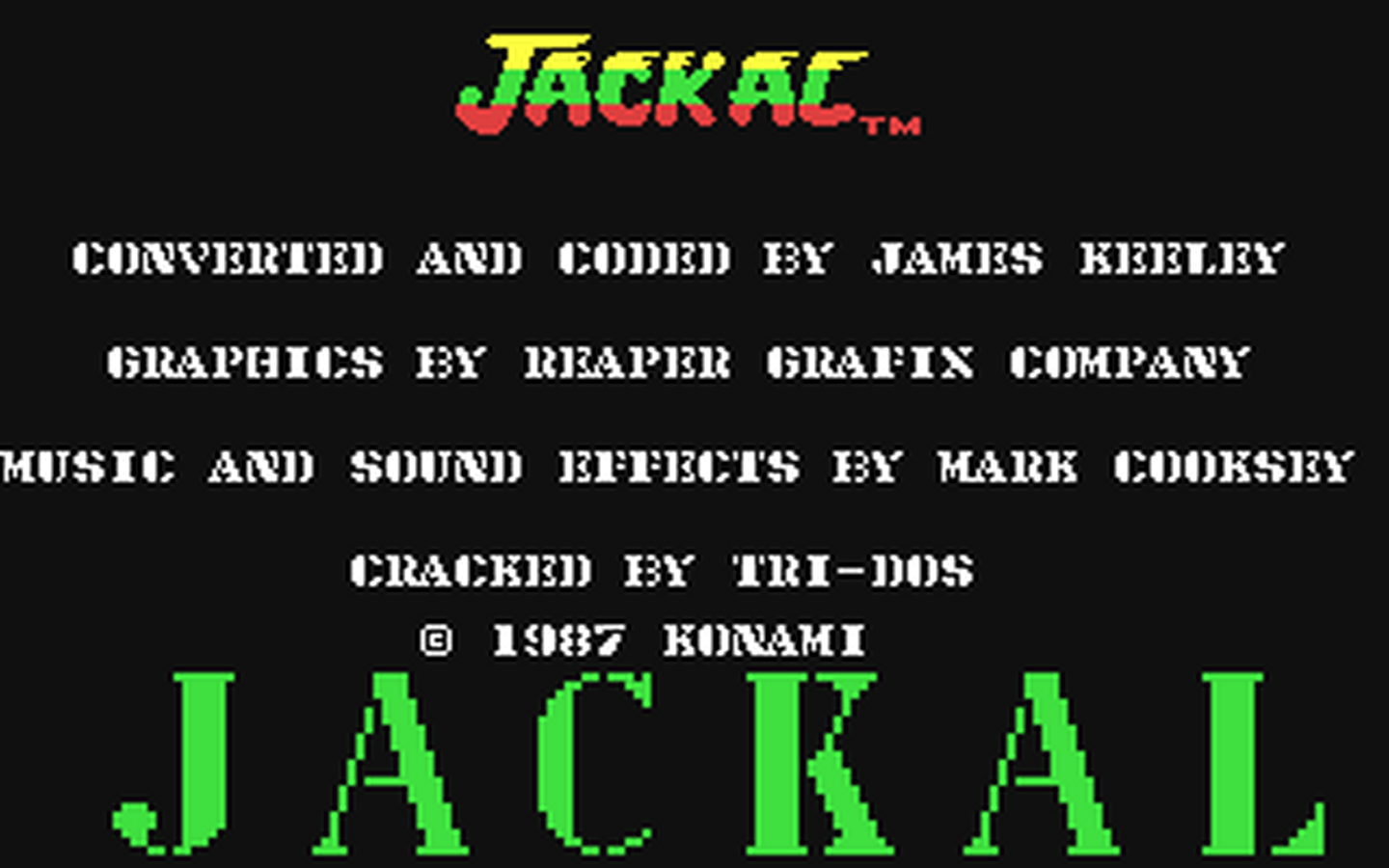 C64 GameBase Jackal Konami 1987