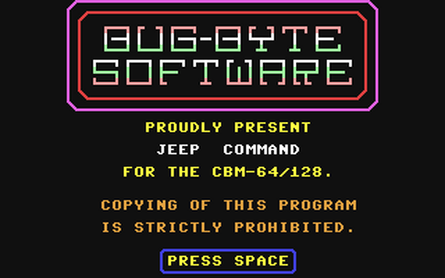 C64 GameBase Jeep_Command Bug-Byte 1986