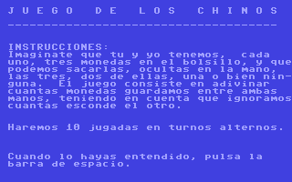 C64 GameBase Juego_de_los_Chinos SIMSA/Commodore_World 1984