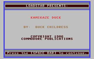 C64 GameBase Kamikaze_Duck Commodore_Magazine,_Inc. 1987