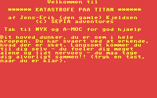 C64 GameBase Katastrofe_Pa_Titan Sepia_Adventures 1988