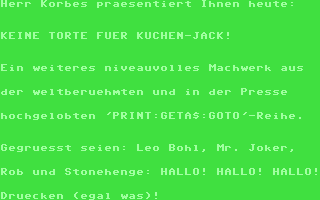 C64 GameBase Kein_Torte_für_Kuchen-Jack B-Soft_PD 1995