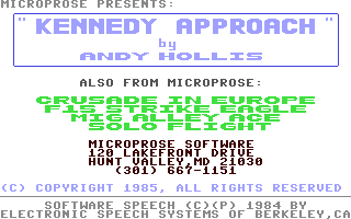 C64 GameBase Kennedy_Approach MicroProse_Software 1985