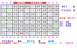 C64 GameBase Keno_Casino Keypunch_Software