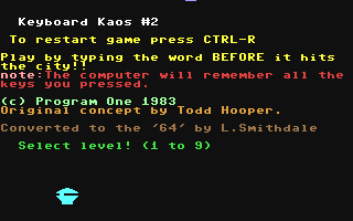 C64 GameBase Keyboard_Kaos_#2 Program_One,_Inc. 1983