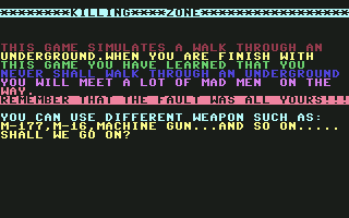 C64 GameBase Killing_Zone (Not_Published)