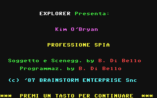 C64 GameBase Kim_O'Bryan_-_Professione_Spia Edizioni_Hobby/Explorer 1987