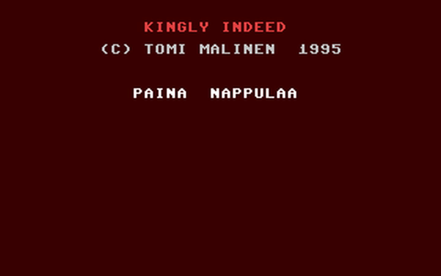 C64 GameBase Kingly_Indeed (Public_Domain) 1995