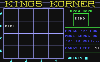 C64 GameBase Kings_Korner_Solitaire
