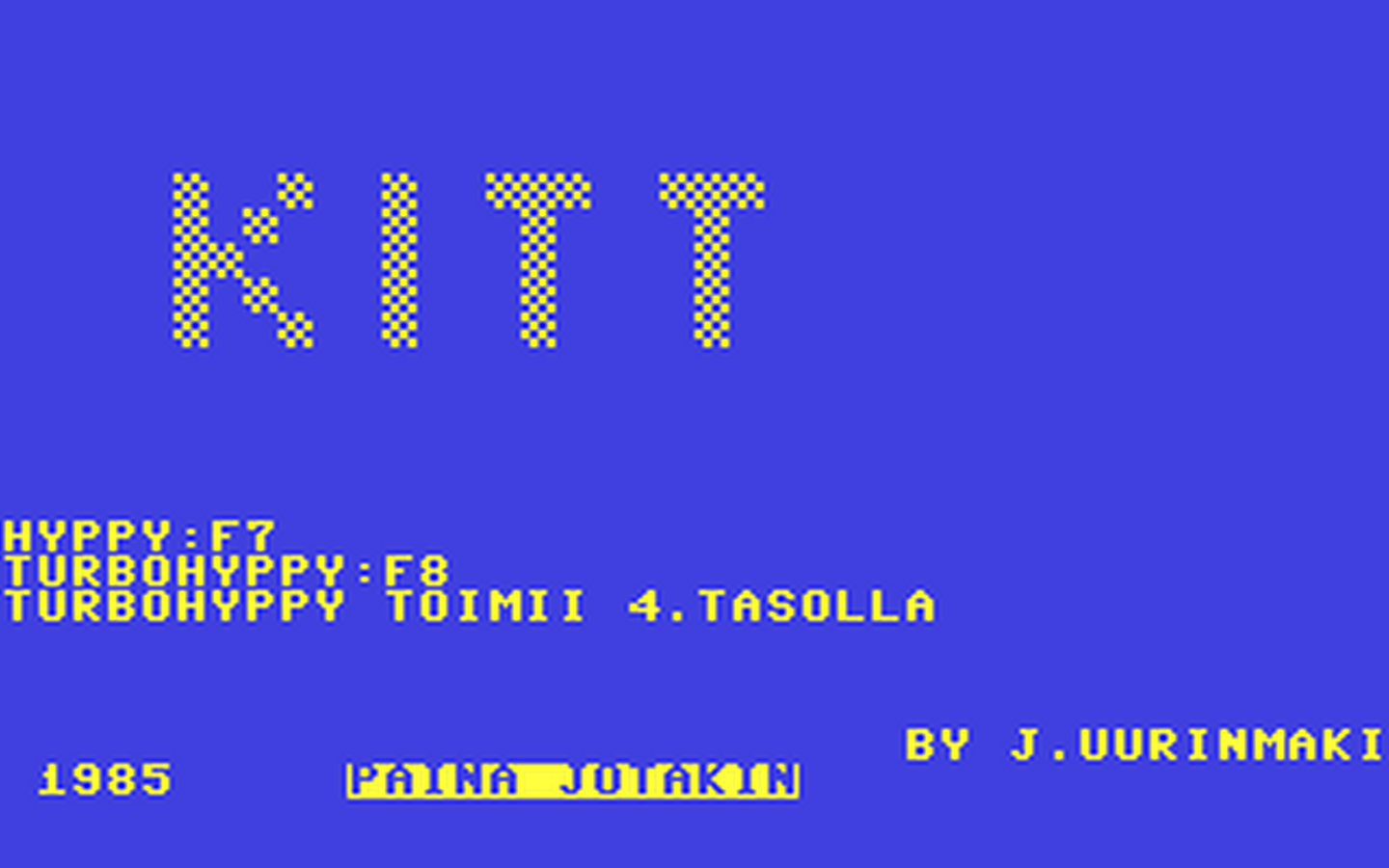 C64 GameBase Kitt MikroBitti 1985