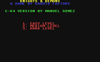 C64 GameBase Knights_&_Demons (Public_Domain) 2013