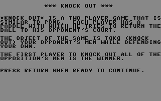 C64 GameBase Knock_Out Datamost,_Inc. 1984
