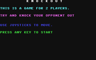 C64 GameBase Knockout Robtek_Ltd. 1986