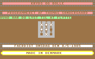 C64 GameBase Kryds_og_Bolle Computerworld_Danmark_AS/RUN 1985