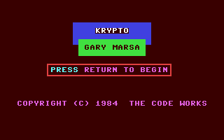 C64 GameBase Krypto Warner_Books,_Inc. 1984
