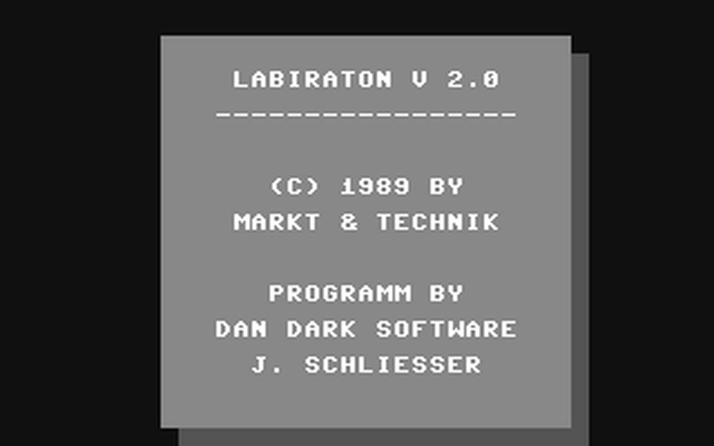 C64 GameBase Labiraton Markt_&_Technik 1989