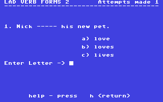 C64 GameBase LAD_Verb_Forms_II Commodore_Educational_Software 1982