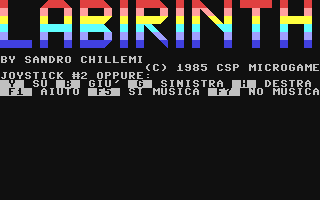 C64 GameBase Labirinth Editronica_s.r.l./Radio_Elettronica_&_Computer 1986