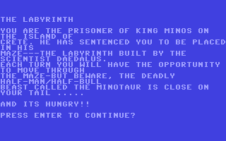 C64 GameBase Labyrinth Tab_Books,_Inc. 1981