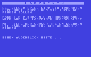 C64 GameBase Labyrinth iWT 1984