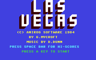 C64 GameBase Las_Vegas Anirog_Software 1984
