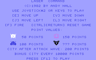 C64 GameBase Laser_Command 1982