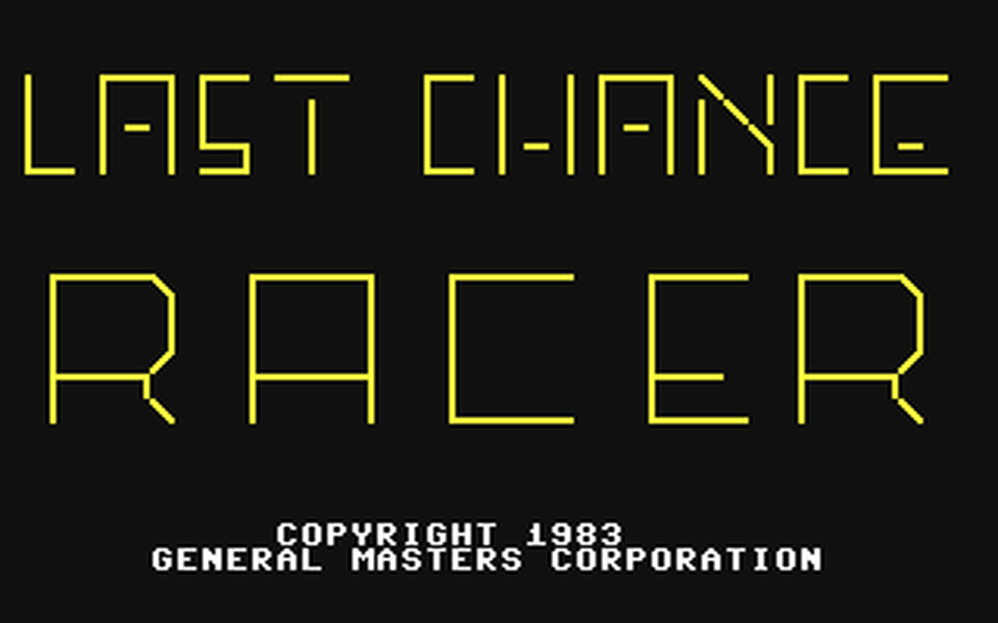 C64 GameBase Last_Chance_Racer ALA_Software 1983