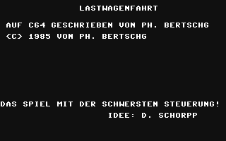 C64 GameBase Lastwagenfahrt CA-Verlags_GmbH/Commodore_Welt 1986