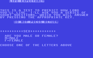 C64 GameBase Life_Expectancy Creative_Computing 1979