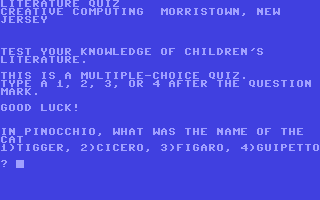 C64 GameBase Literature_Quiz Creative_Computing 1978