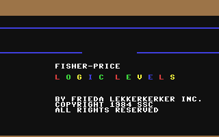 C64 GameBase Logic_Levels Spinnaker_Software/Fisher-Price_Learning_Software 1984