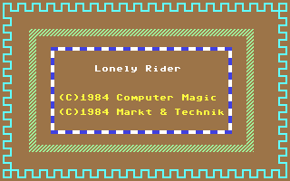 C64 GameBase Lonely_Rider Happy_Software_[Markt_&_Technik] 1984