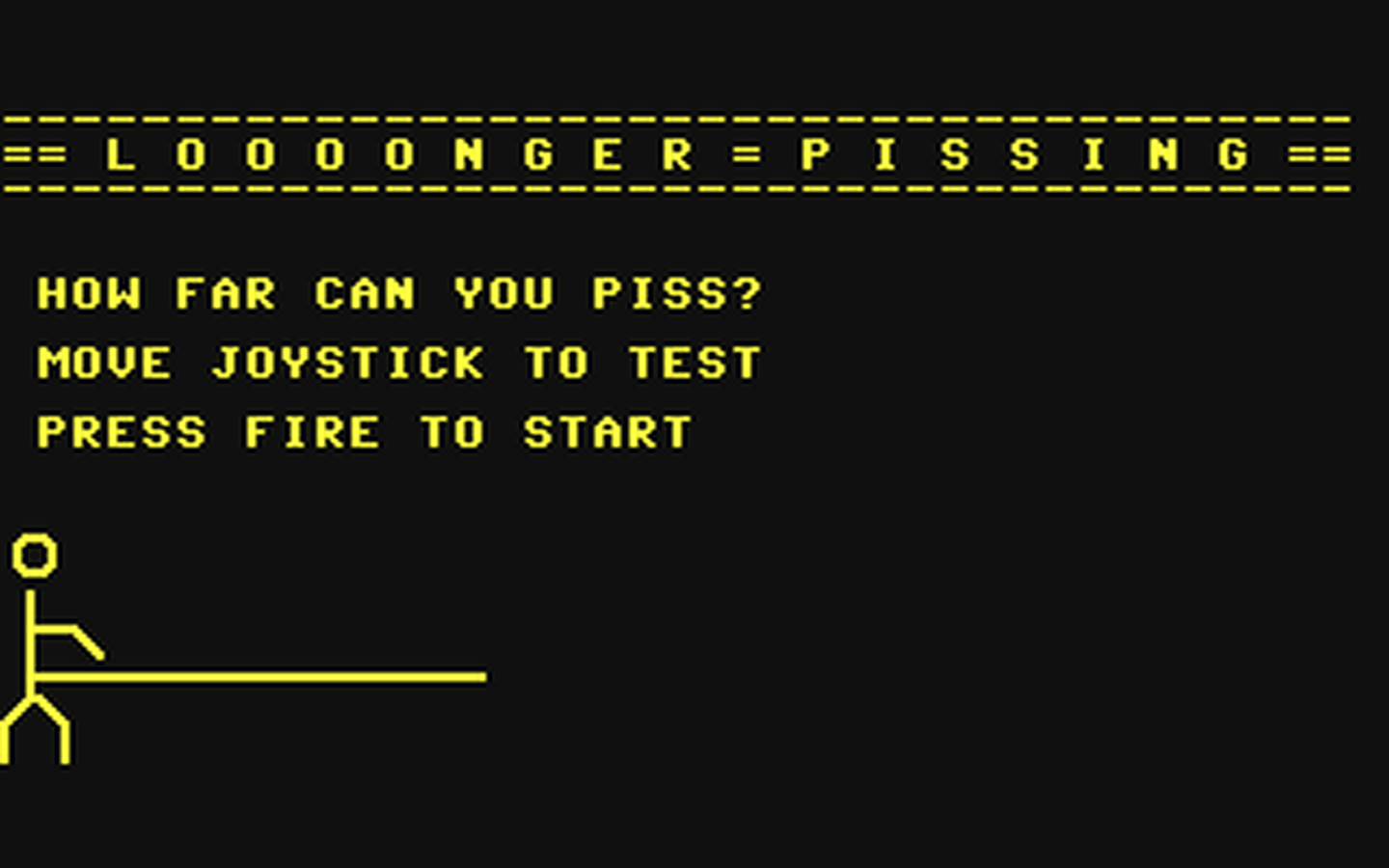 C64 GameBase Loooonger_Pissing (Public_Domain) 2013