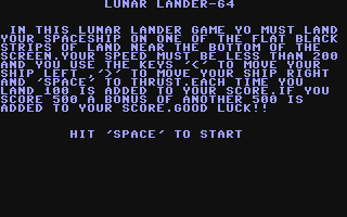 C64 GameBase Lunar_Lander-64 BigK 1984