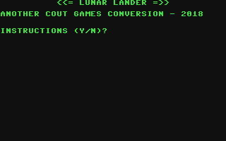 C64 GameBase Lunar_Lander (Public_Domain) 2018