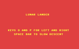 C64 GameBase Lunar_Lander Phoenix_Publishing_Associates 1983