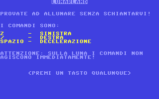 C64 GameBase Lunarland Arnoldo_Mondadori_Editore/Computer_Club 1985