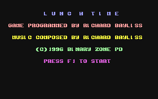C64 GameBase Lunch_Time Binary_Zone_PD 1996