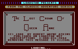 C64 GameBase Lost_Crown_of_Queen_Anne,_The Loadstar/Softdisk_Publishing,_Inc. 1988