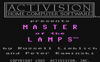 C64 GameBase Master_of_the_Lamps Activision 1985