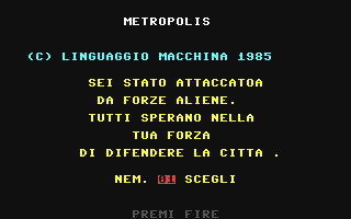 C64 GameBase Metropolis Linguaggio_Macchina/TuttoComputer 1985