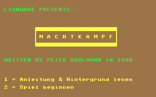 C64 GameBase Machtkampf B-Soft_PD 1995