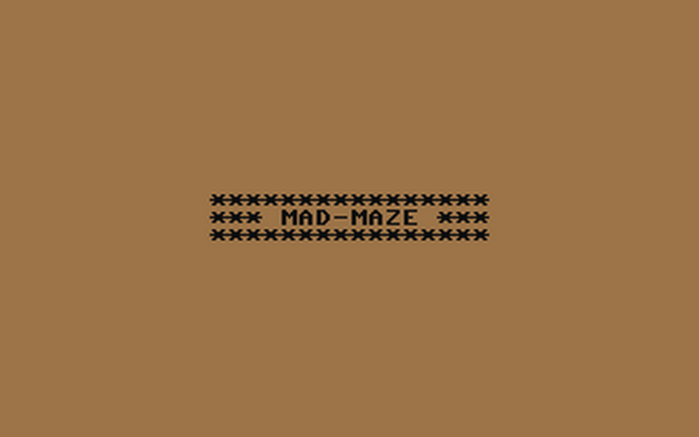 C64 GameBase Mad_Maze PCW_(Popular_Computing_Weekly)/Sunshine_Publications_Ltd. 1984