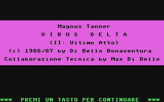 C64 GameBase Magnus_Tanner_-_Virus_Delta:_Ultimo_Atto Edizioni_Hobby/Explorer 1987