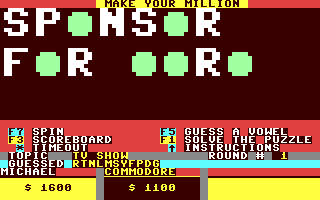 C64 GameBase Make_Your_Million Mattmeg,_Inc. 1987