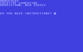 C64 GameBase Manuevers Creative_Computing 1979