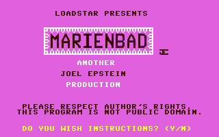 C64 GameBase Marienbad Loadstar/Softdisk_Publishing,_Inc. 1988